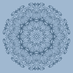 Decorative Round Lace Ornate Mandala. Vintage Vector Pattern For Print. Pastel color