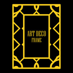 Art deco ornamental frame