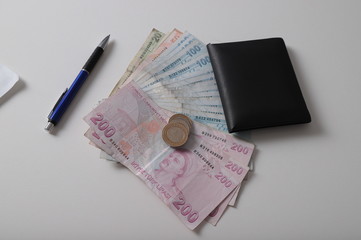 Turkish Lira banknotes 