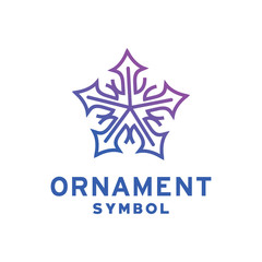 Obraz premium Ornament Gradient Color Symbol Logo Design