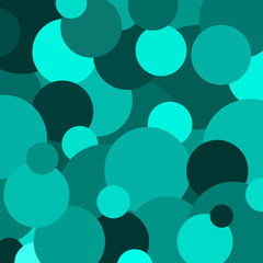 Background texture of circles in different shades of teal.