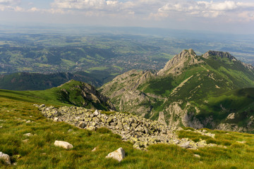 Giewont peak on the background of Zakopane. Tatra Mountains. Poland. © Jacek Jacobi