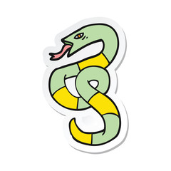 sticker of a cartoon snake