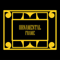 Art deco ornamental frame