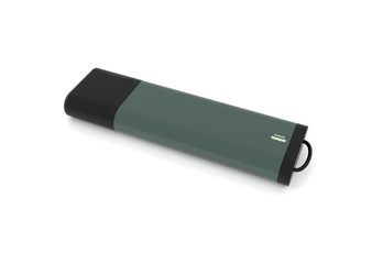 3d illustration usb flash drive on white background.