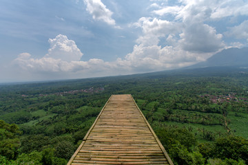 Natural view of the poor city of Java, Indonesia