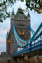 Fototapeta na wymiar Tower Bridge in London, the UK.