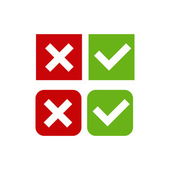 green and red check mark icon