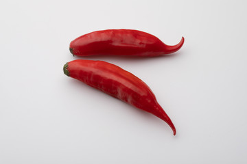 red hot pepper isolated on white background