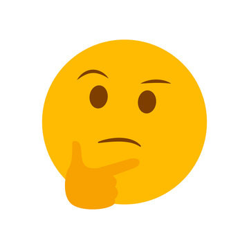 Thinking face emoji vector