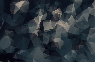 Obraz premium Polygonal shapes background, low poly triangles mosaic, black crystals backdrop, vector design wallpaper