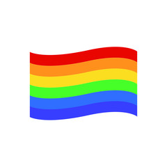 Pride rainbow gay emoji flag vector