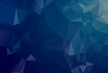 multicolor dark blue geometric rumpled triangular low poly style gradient illustration graphic background. Vector polygonal design for your business.