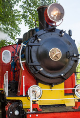 Old soviet steam locomotive