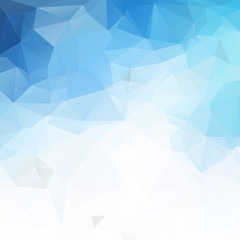 Fototapeta premium Light blue polygonal background. Creative geometric illustration in Origami style with gradient. The template can be used as a background for cell phones.