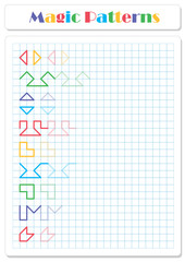 Continue the pattern with crayons or felt-tip pens