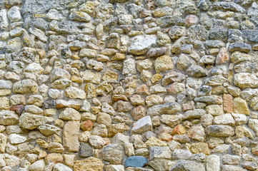 old stone wall at fortress