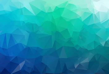 Dark Blue, Green vector blurry triangle template. Triangular geometric sample with gradient. Triangular pattern for your business design.