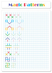 Continue the pattern with crayons or felt-tip pens