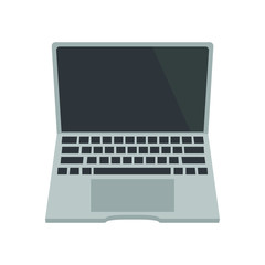 Laptop emoji flat design vector