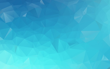 Blue polygonal illustration, which consist of triangles. Geometric background in Origami style with gradient. Triangular design for your business.