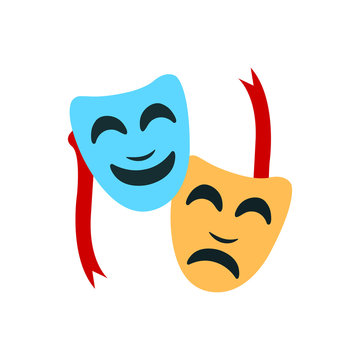 Theater Mask Emoji Vector