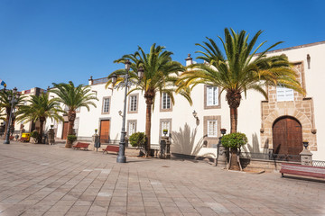 Fototapeta na wymiar Las Palmas de Gran Canaria, Spain. Urban landscape, colonial houses in Vegueta .