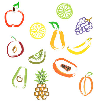 set of fruits