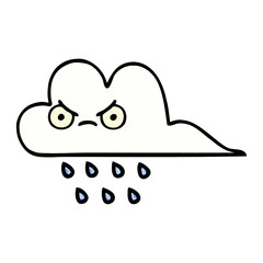comic book style cartoon rain cloud