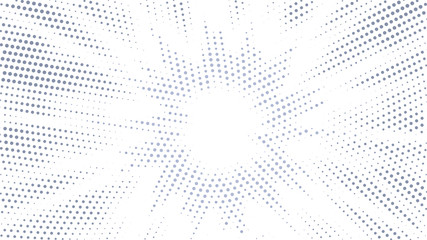 Halftone gradient explosion pattern. Abstract halftone vector dots background. Fireworks dots pattern. Pop Art, Comic small dots. Star rays halftone poster. Shine, sun rays. Light gray, sunrise rays