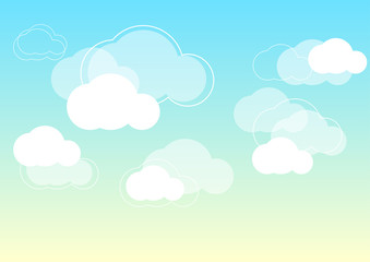 background of cloud and blue sky,vector illustrations