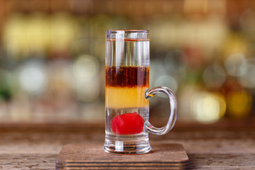 Cocktail Chekhov based on gin and martini rosso