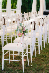 Banquet hall for weddings with decorative elements