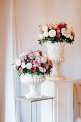 Banquet hall for weddings with decorative elements