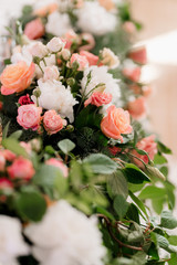 Banquet hall for weddings with decorative elements