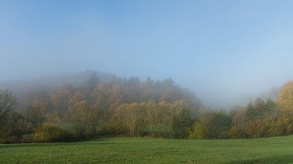 Die Eifel im Nebel des Herbst