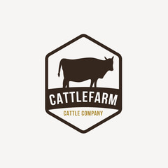 PrintVintage Cattle / Beef logo design inspiration vectorVintage Cattle / Beef logo design inspiration vector