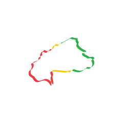 burkina faso map icon vector