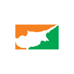 Fototapeta premium cyprus map logo vector icon symbol