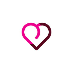 heart magenta purple icon sign element
