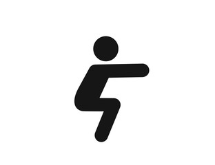 Squat. Squat exercises glyph icon vector on white background. Flat vector squat exercises icon symbol sign from modern gym and fitness collection for mobile concept and web apps design.