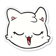sticker of a cartoon cat face