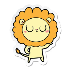 sticker of a cartoon lion