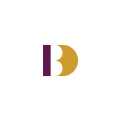 logo letter b and d bd logotype icon