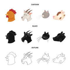 Vector design of agriculture and breeding sign. Set of agriculture and organic  stock symbol for web.