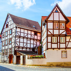 Old fachwerk houses in Quedlinburg