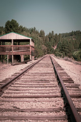 Fototapeta na wymiar railway in the mountains