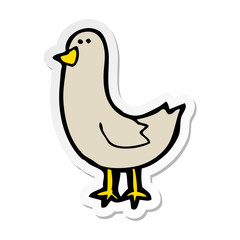 sticker of a cartoon bird