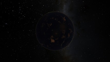 Naklejka premium Exoplanet 3D illustration Second Earth (Elements of this image furnished by NASA)