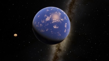 Obraz na płótnie Canvas Exoplanet 3D illustration Second Earth (Elements of this image furnished by NASA)
